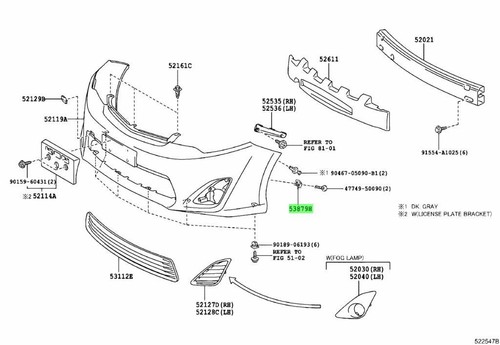Genuine toyota front fender - front,