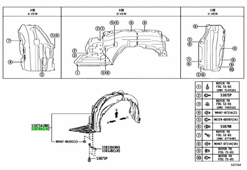 Genuine lexus front fender - genuine,