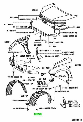 Genuine toyota front fender - front,
