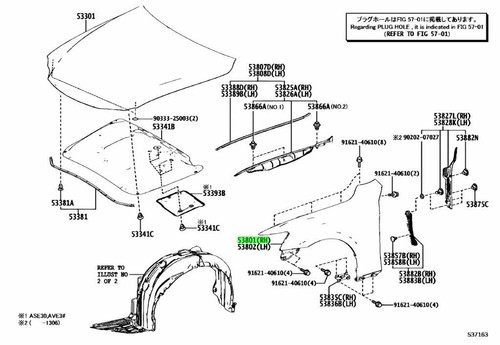 Genuine lexus front fender - genuine,