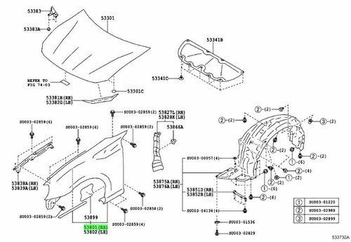 Genuine toyota front right - front,