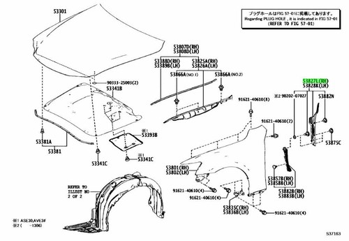 Genuine lexus front fender - genuine,
