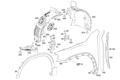 Mercedes benz genuine fender - mercedes-benz,
