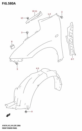 Suzuki genuine front fender - genuine,